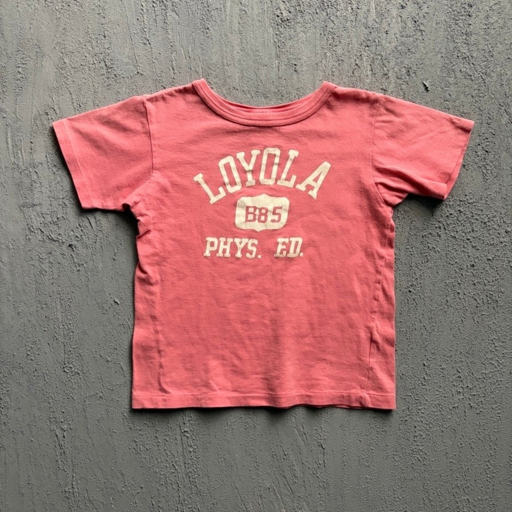 Denim & Dungaree T-Shirt Medium 130CM Pink Loyola Phys Ed Japan Baby Tee